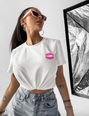 T-shirt damski MYSTICAL 2025 ecru - OLAVOGA