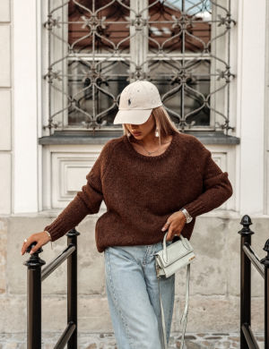 SWETER DAKOTA PUDROWY BRĄZOWY - COCOMORE