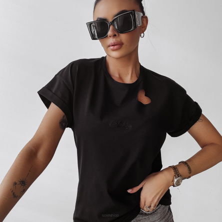 T-shirt damski LILAC 2025 BLACK  - OLAVOGA