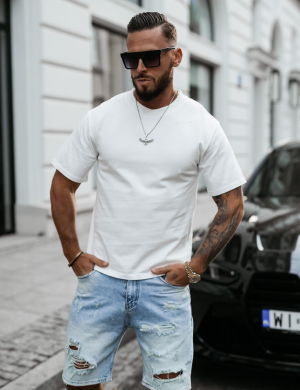 T-shirt męski SHADOW LUXE 2025 ecru   -OLAVOGA