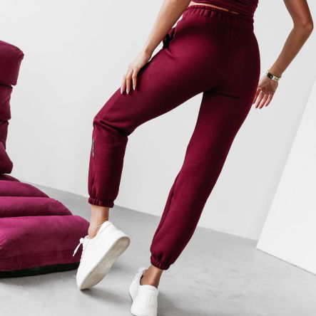 SPODNIE DAMSKIE TELO 2025 BURGUNDY  -  OLAVOGA