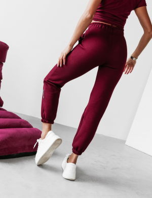 SPODNIE DAMSKIE TELO 2025 BURGUNDY  -  OLAVOGA