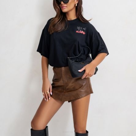 T-SHIRT DAMSKI Cherries Czarny- COCOMORE
