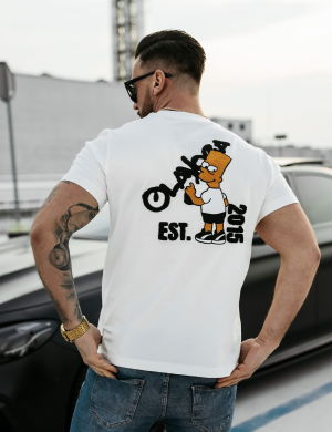 T-shirt męski GRAFFITI GROOVE 2025 ecru  -OLAVOGA