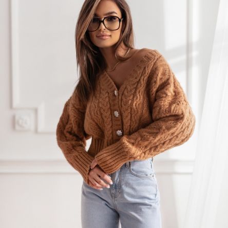 SWETER AMELIA KARMELOWY - COCOMORE