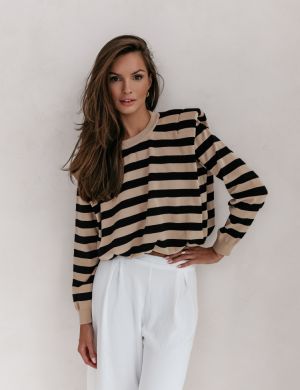 SWETER GARRIS BEŻOWY - COCOMORE