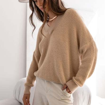 SWETER LABRAS BEŻOWY - COCOMORE