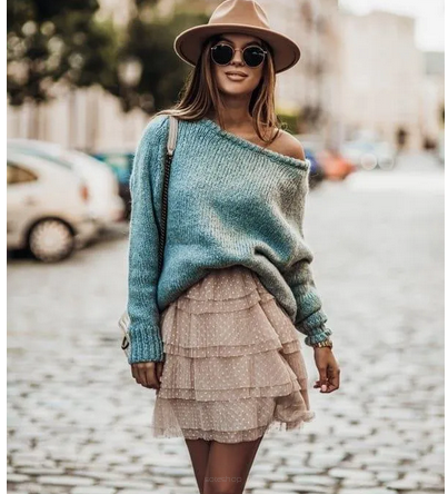 SWETER DAKOTA MIĘTOWY - COCOMORE
