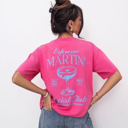 T-SHIRT DAMSKI Gilian Martini FUKSJA - COCOMORE