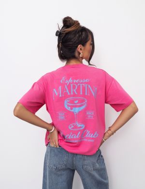T-SHIRT DAMSKI Gilian Martini FUKSJA - COCOMORE