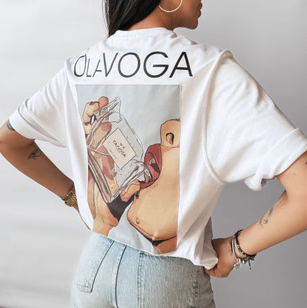 T-shirt damski ONTARIO 2025 ecru  - OLAVOGA
