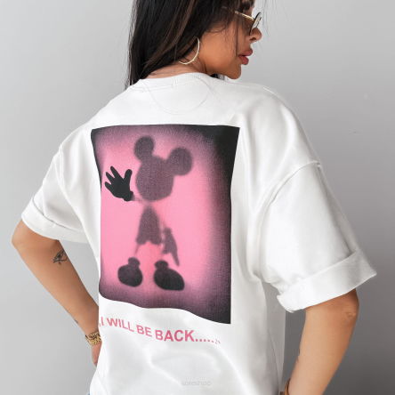 T-shirt damski THEBES 2025 Ecru   - OLAVOGA