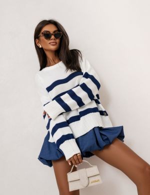 Sweter Dallas Navy Ecru - COCOMORE