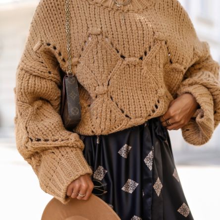 SWETER POW KARMELOWY - COCOMORE