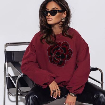 BLUZA KOGUMA ROSE BORDOWA - COCOMORE